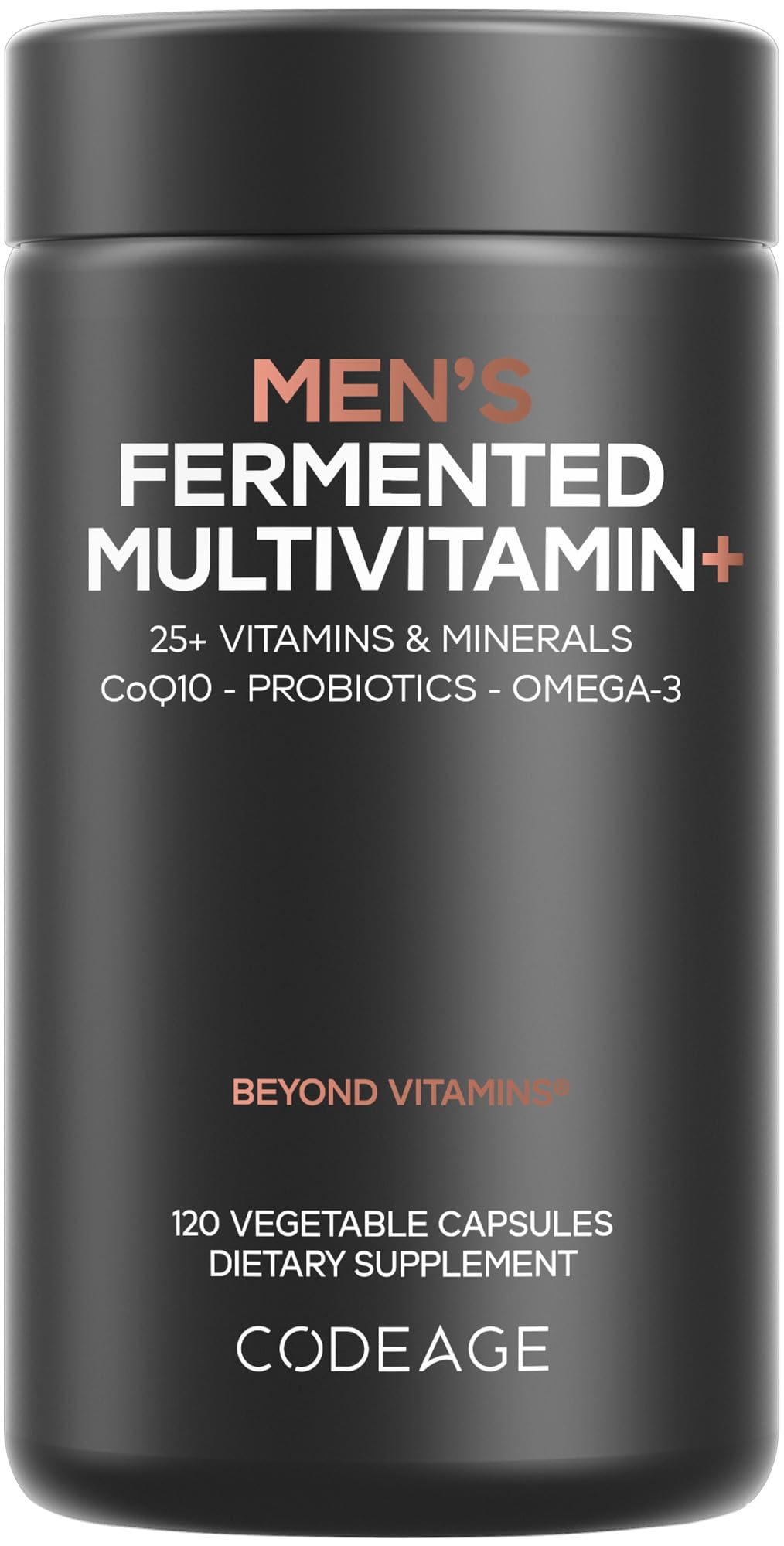 Codeage front bottle view showing supplement identity and daily convenience