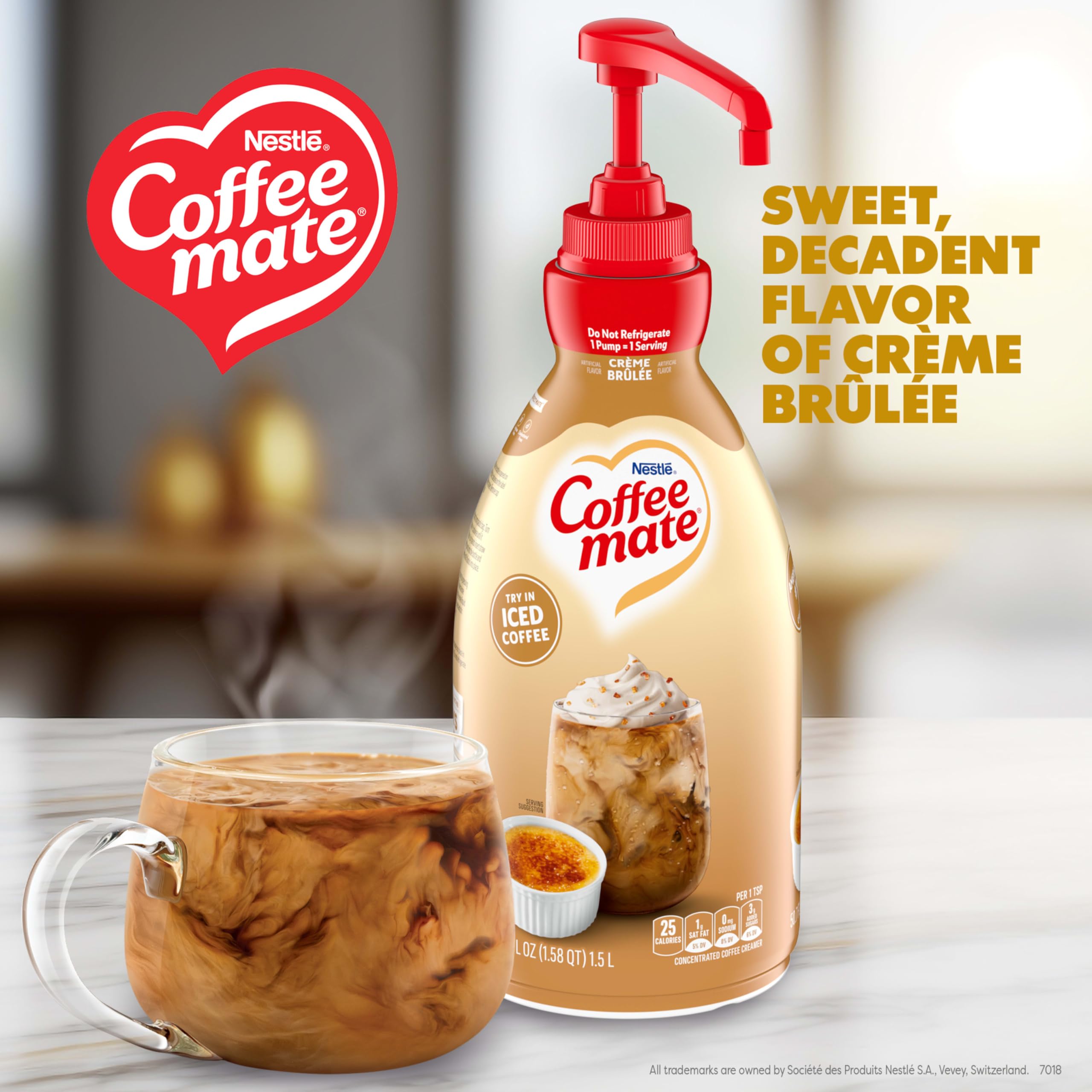 Coffee mate bomba dosificadora en primer plano para dispensado preciso