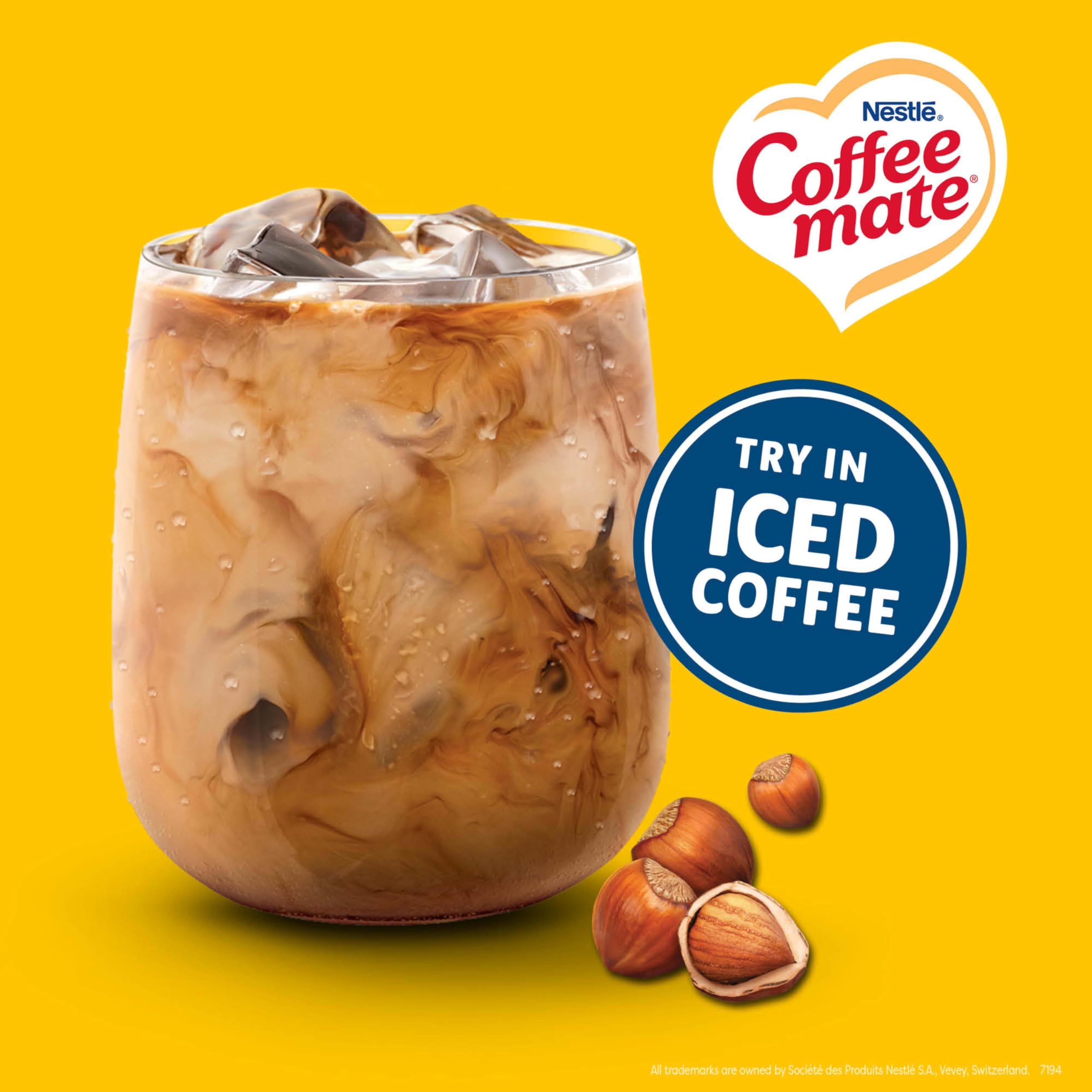Coffee Mate interior de caja con monodosis organizadas para servicio rápido