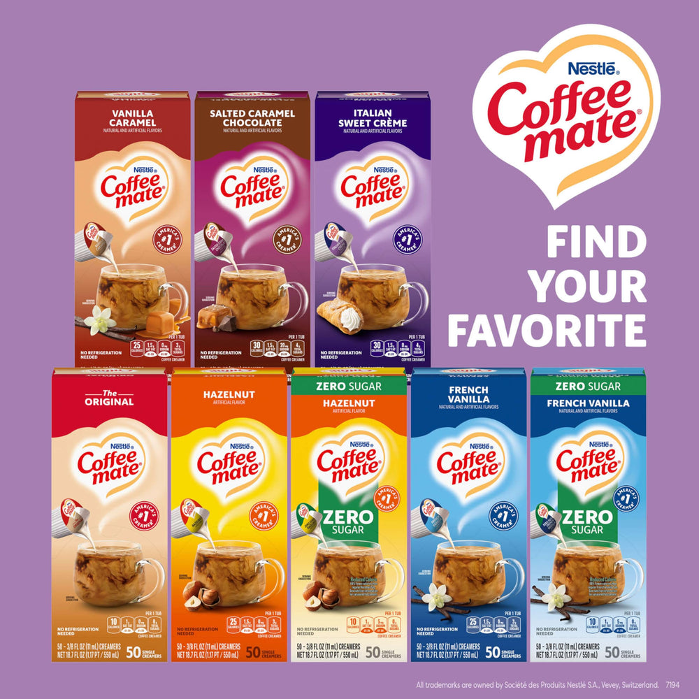 Coffee Mate etiqueta y sellos que indican libre de lactosa y gluten