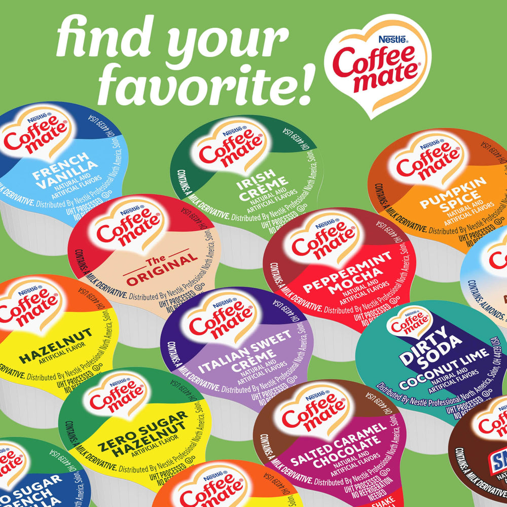 Coffee mate etiqueta con información nutricional y sello Kosher Dairy visible