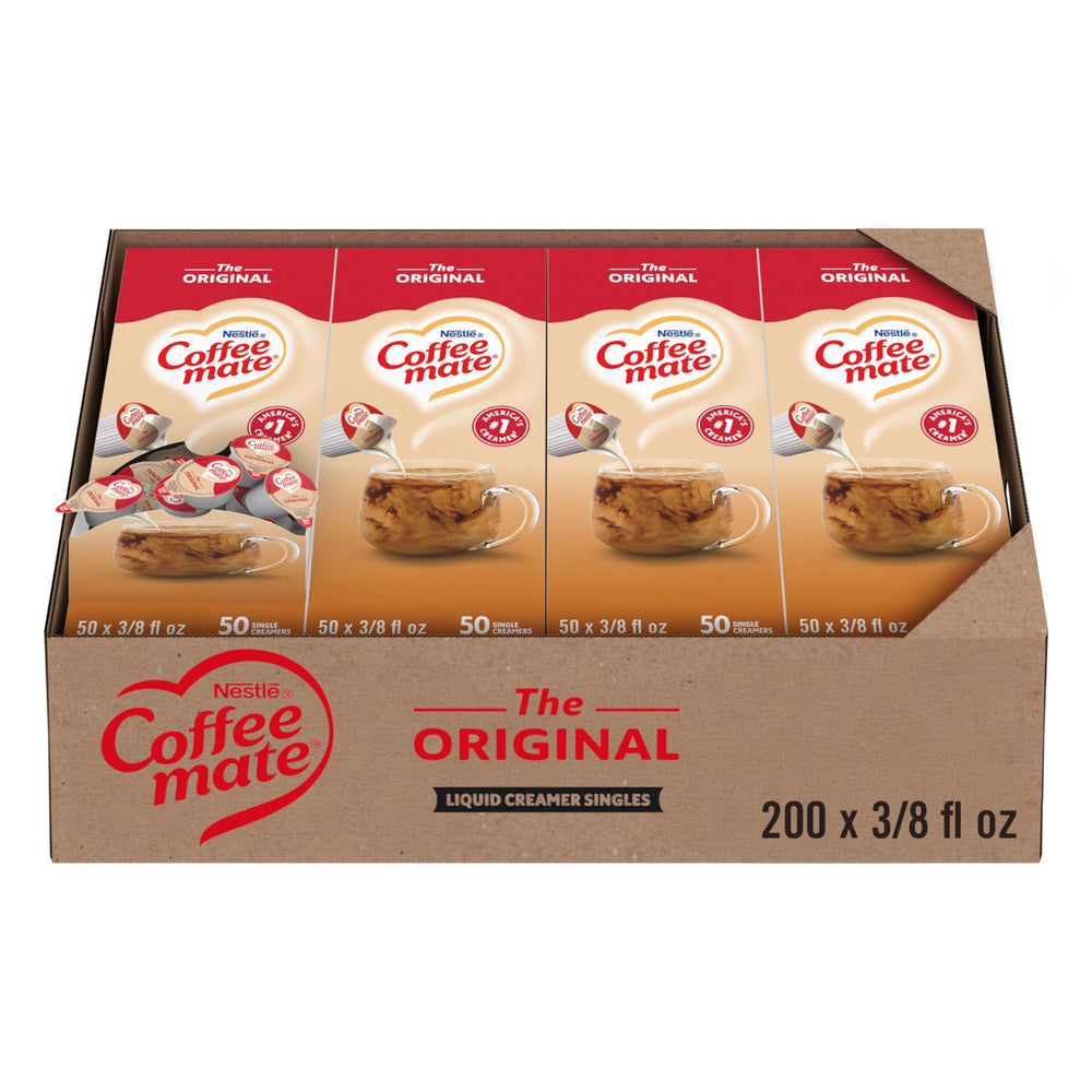 Coffee mate caja dispensadora frontal, presentación profesional y orden
