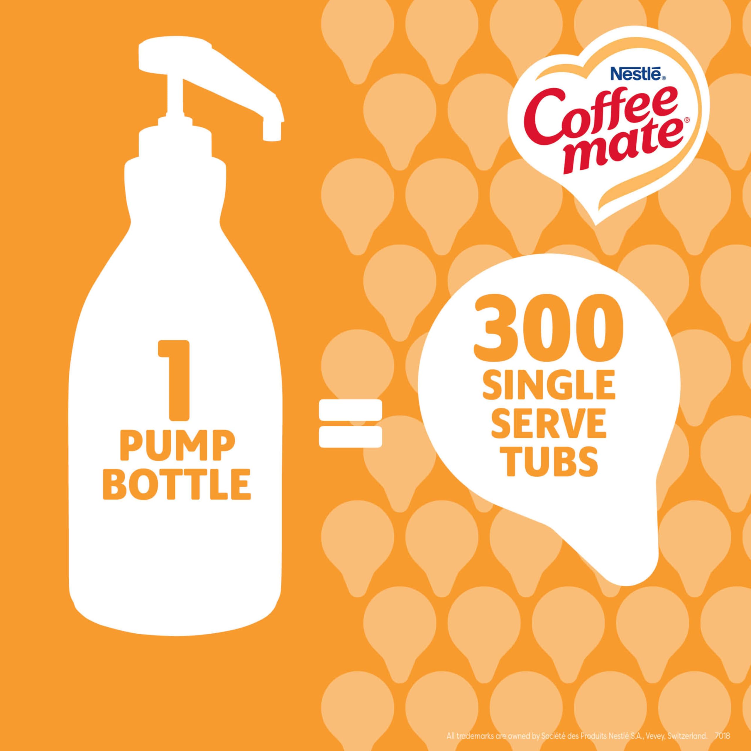 Nestle Coffee mate caramel being poured into coffee illustrating fast blending benefit