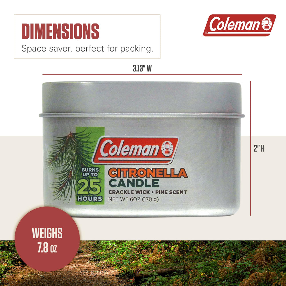 Coleman vela en picnic de jardín creando ambiente aromático y relajante