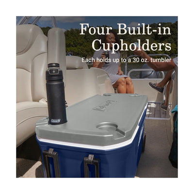 Coleman tapa Have-A-Seat usada como asiento estable y segura