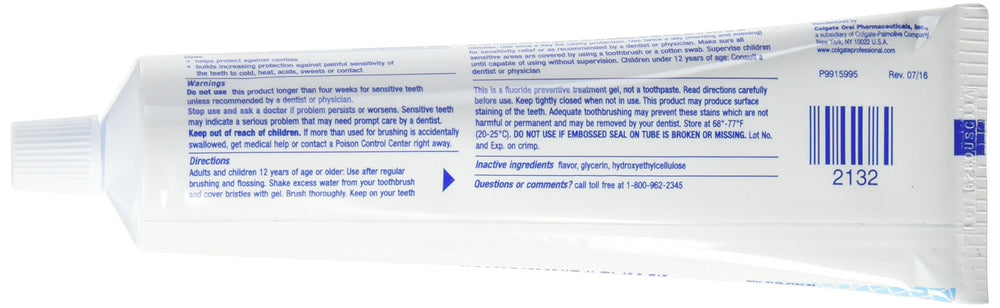 Colgate Gel-Kam textura del gel mint en primer plano para alivio y protección