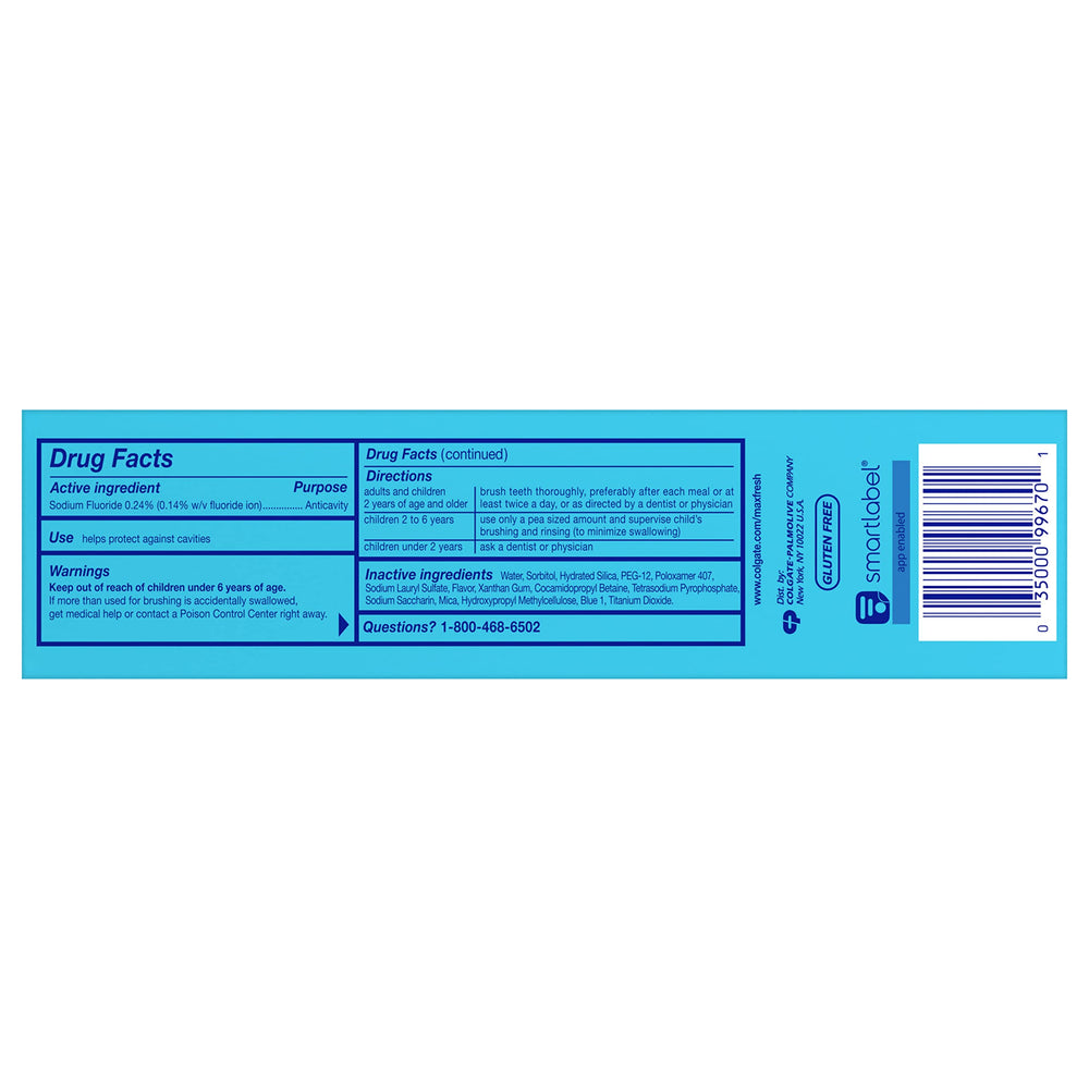 Colgate Max Clean textura espumante en primer plano para mejor limpieza