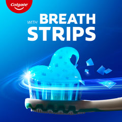 Colgate MaxFresh comparación de tamaño con una moneda, ideal para equipaje de mano