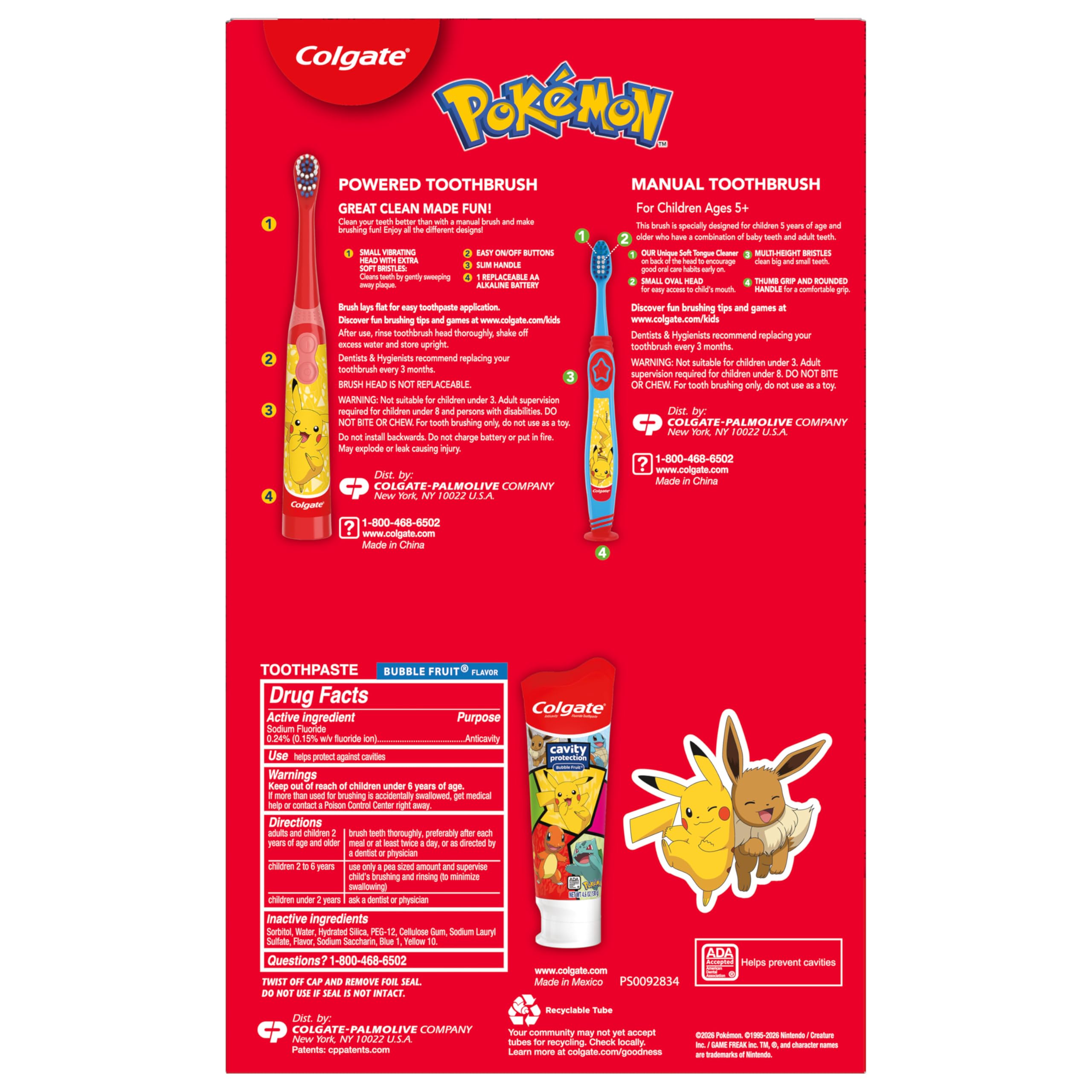 Colgate Pokemon ambientación infantil mostrando producto en rutina diaria