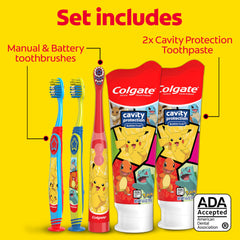 Colgate Pokemon cepillo manual con agarre ergonómico para manos pequeñas