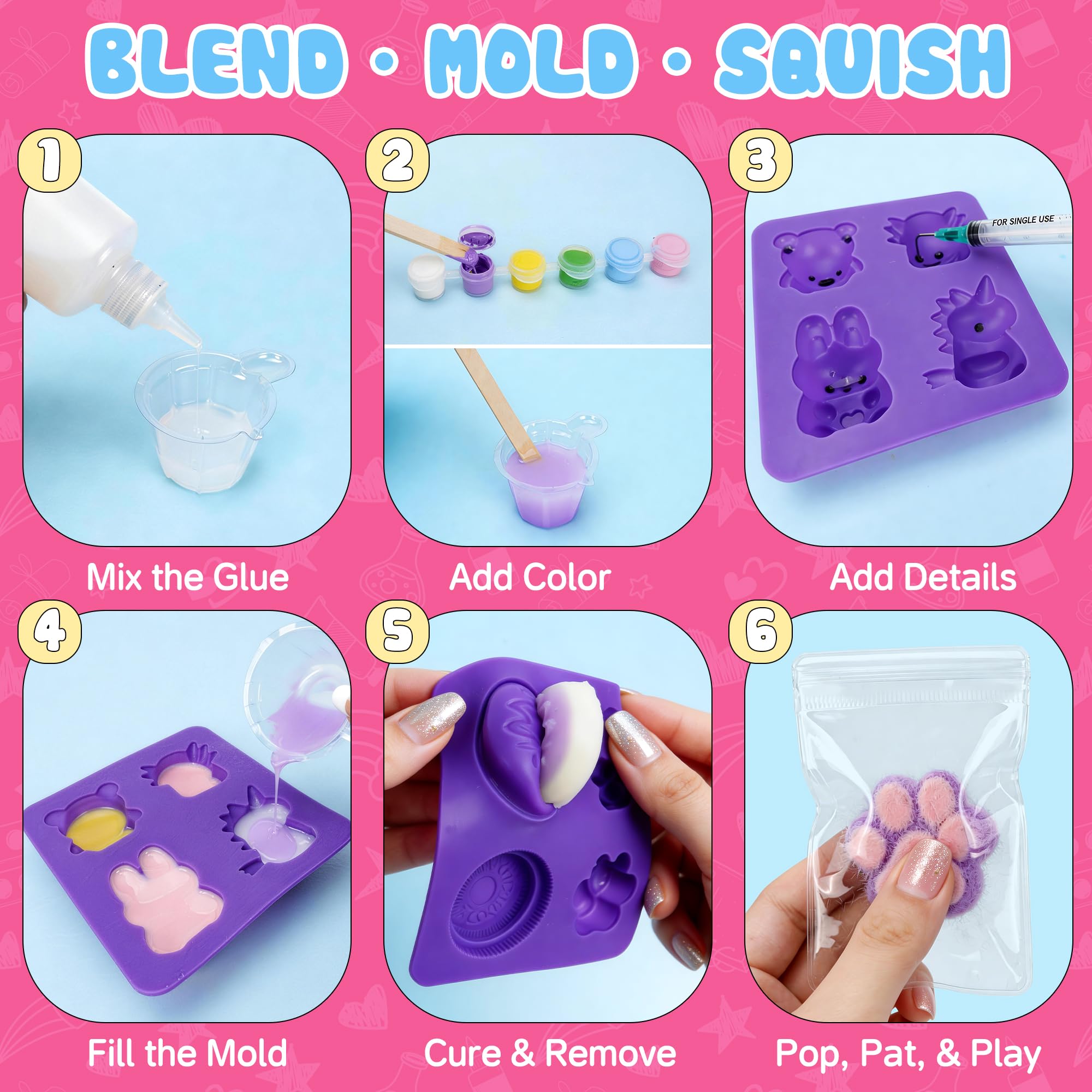 ColoPlay ocho moldes reutilizables con distintas formas para variedad creativa