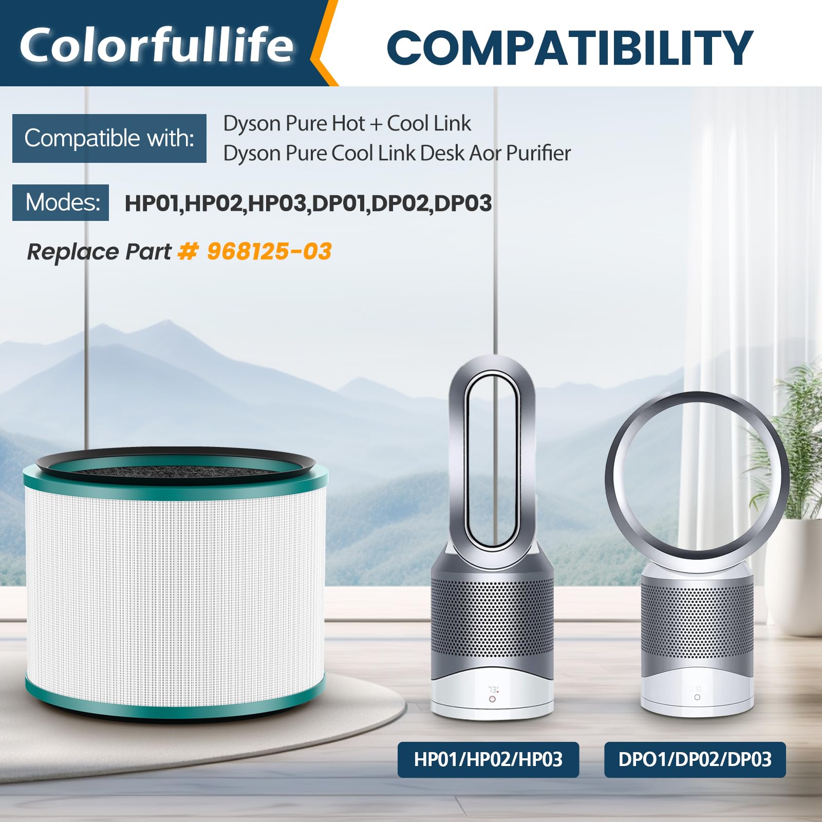 Colorfullife primer plano del filtro HEPA mostrando textura y capa de carbón