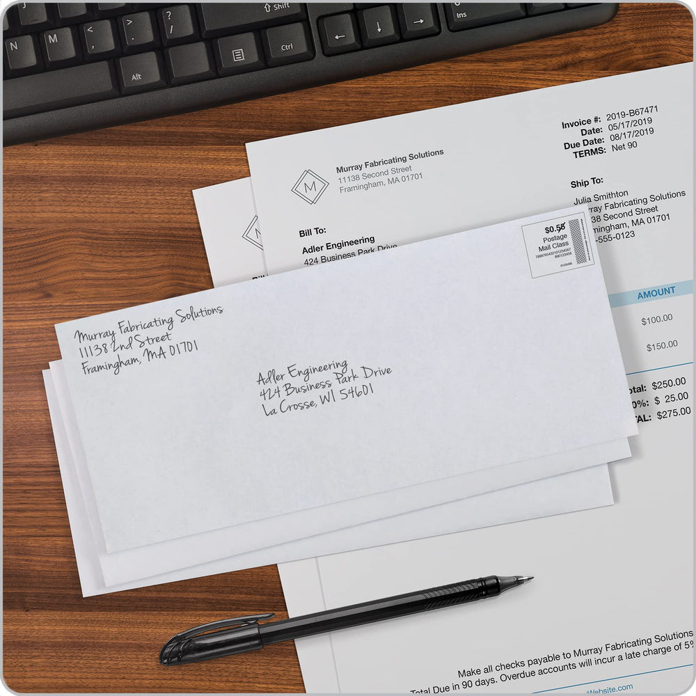 Columbian bulk box of 500 envelopes indicating cost-effective supply