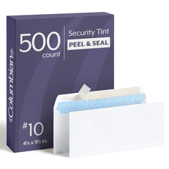 Columbian front packaging showing box of 500 envelopes and professional look