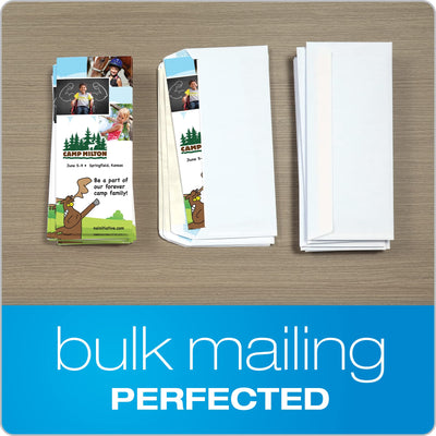 Columbian envelope on mailroom desk illustrating fast, organized mailing