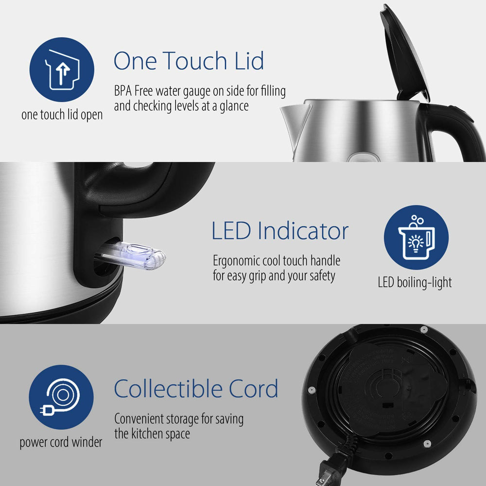 COMFEE' base giratoria 360 grados que facilita colocar y recoger el hervidor