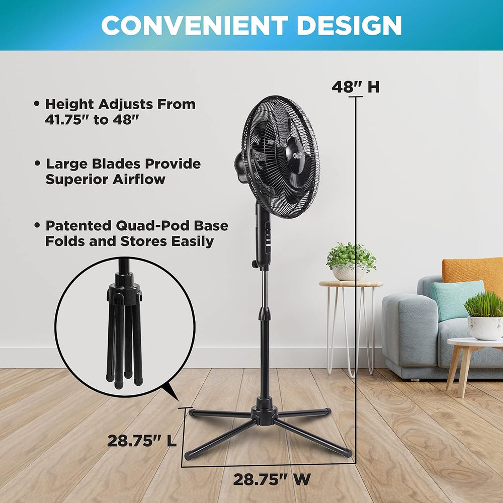 Comfort Zone ventilador en uso en sala para mejor circulación y confort
