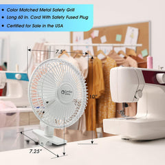 Comfort Zone ventilador rejilla metálica para protección segura y larga vida útil