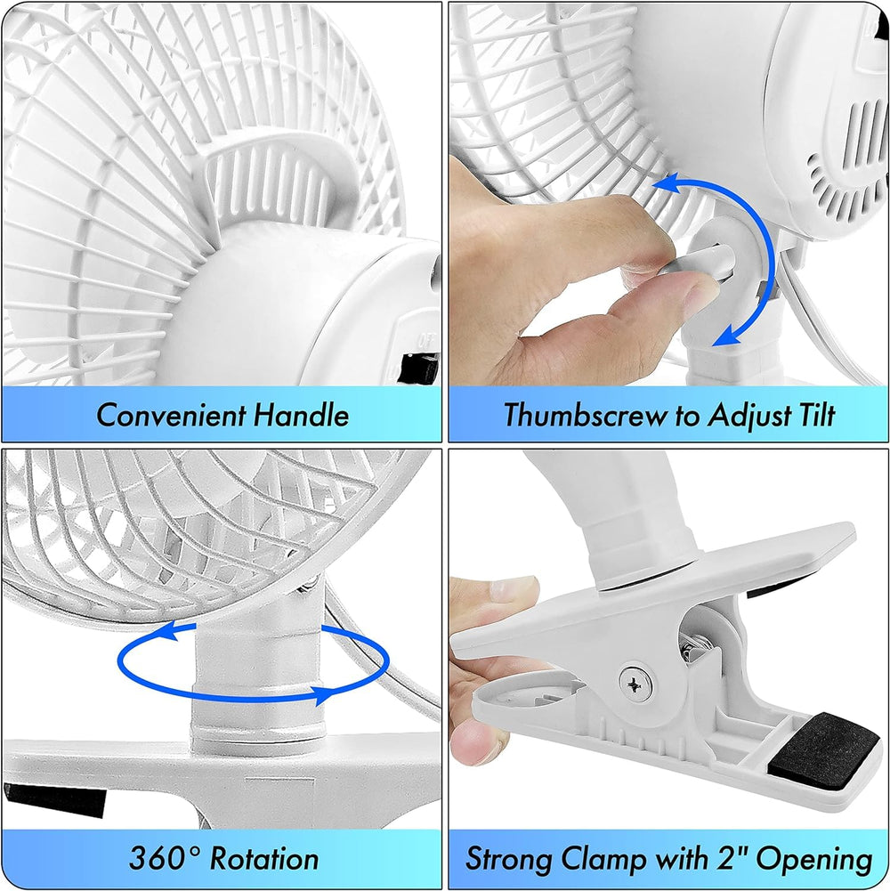 Comfort Zone ventilador uso en escritorio que ofrece comodidad y concentración al trabajar