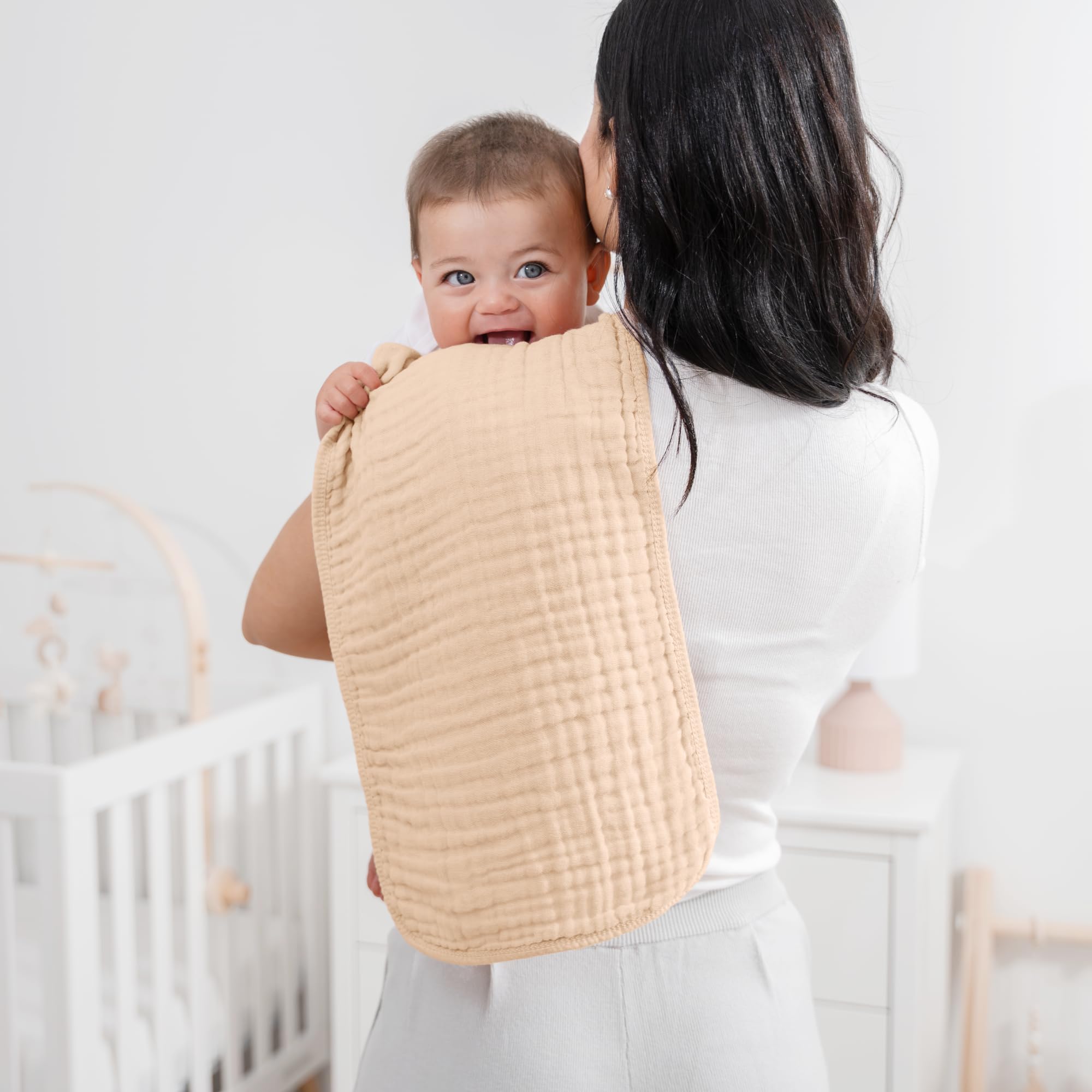 Comfy Cubs textura de muselina en primer plano, suave para pieles sensibles