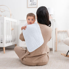 Comfy Cubs muslin fabric close-up highlighting soft cotton texture and gentle feel