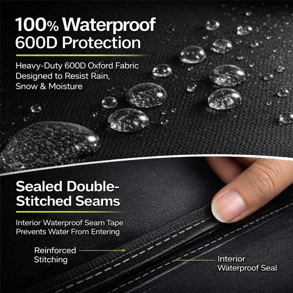 COMFY LIME detalle de la tela Oxford resistente al agua y al desgaste
