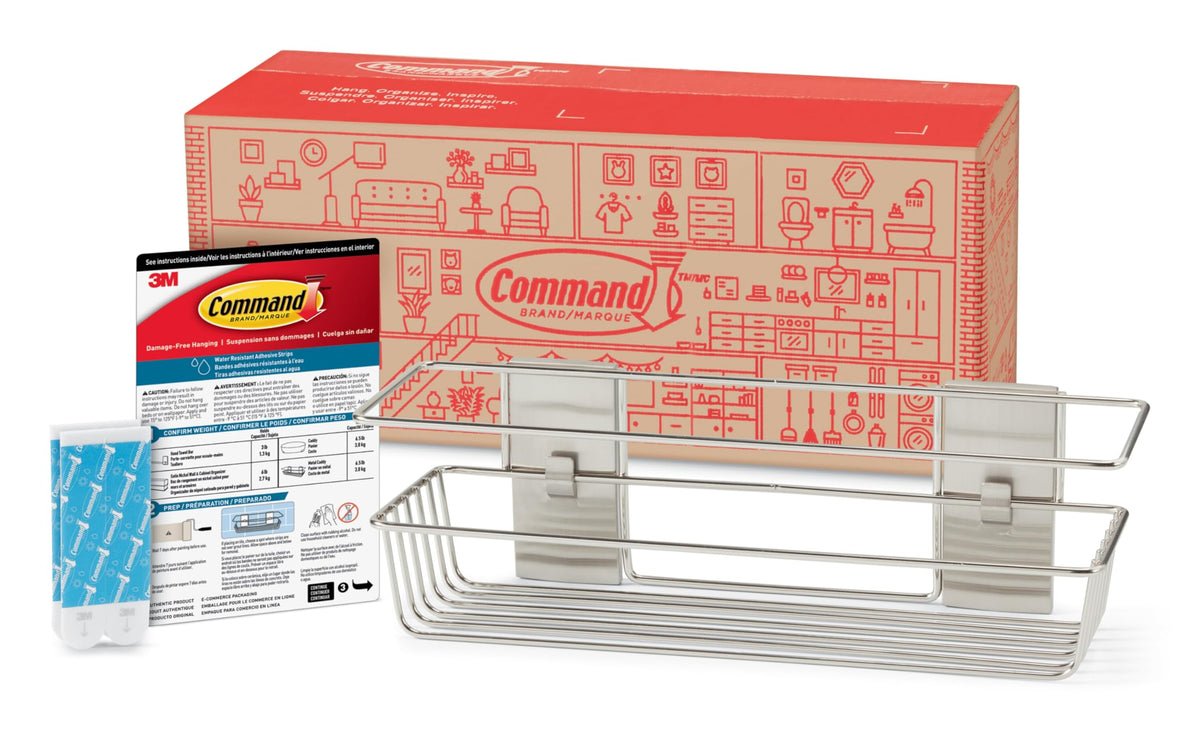 Command caddy frontal con botellas organizado y accesible