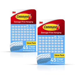 Command clips empaquetado frontal muestra contenido y cantidad