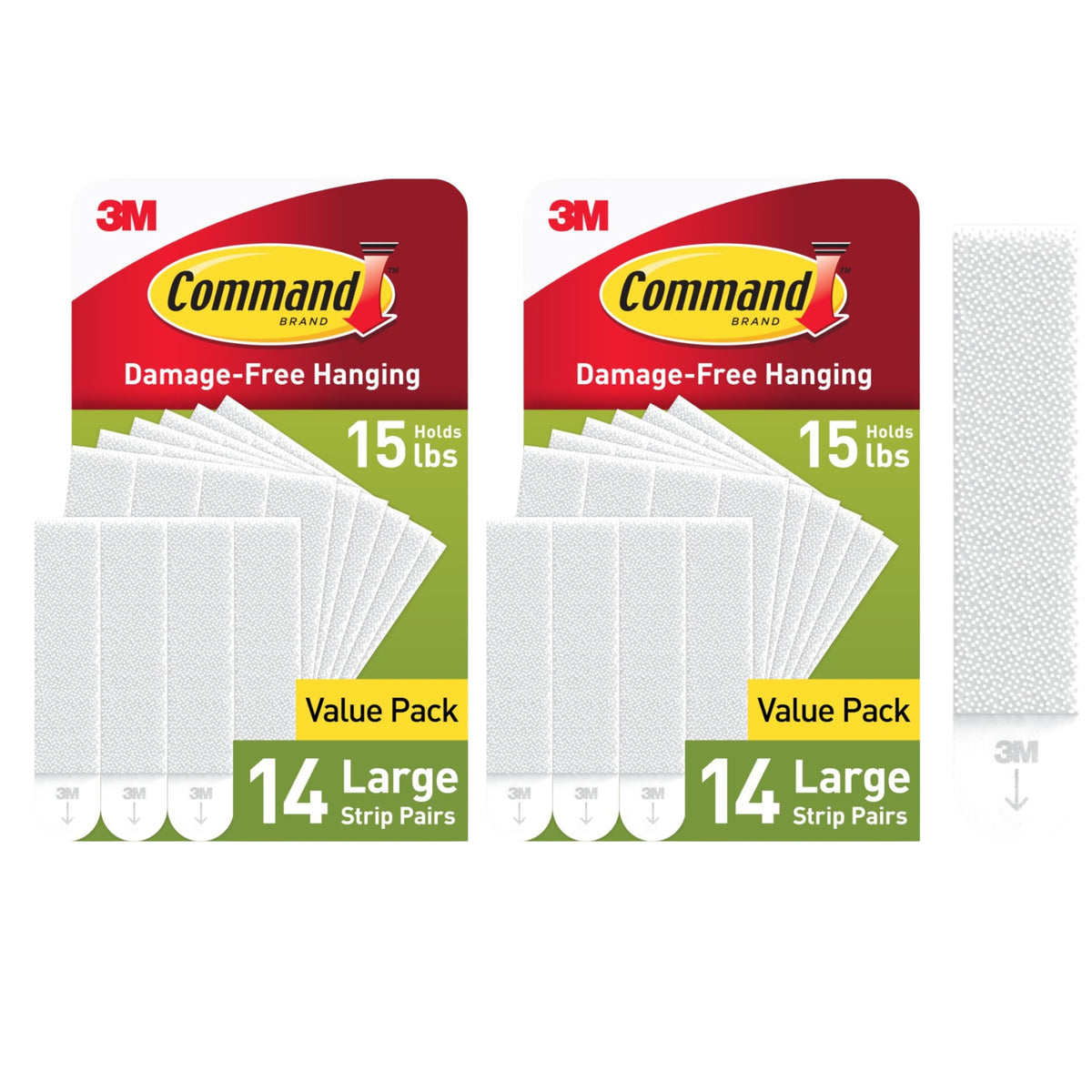 Command empaque frontal mostrando 28 pares y beneficio de colgar sin perforar