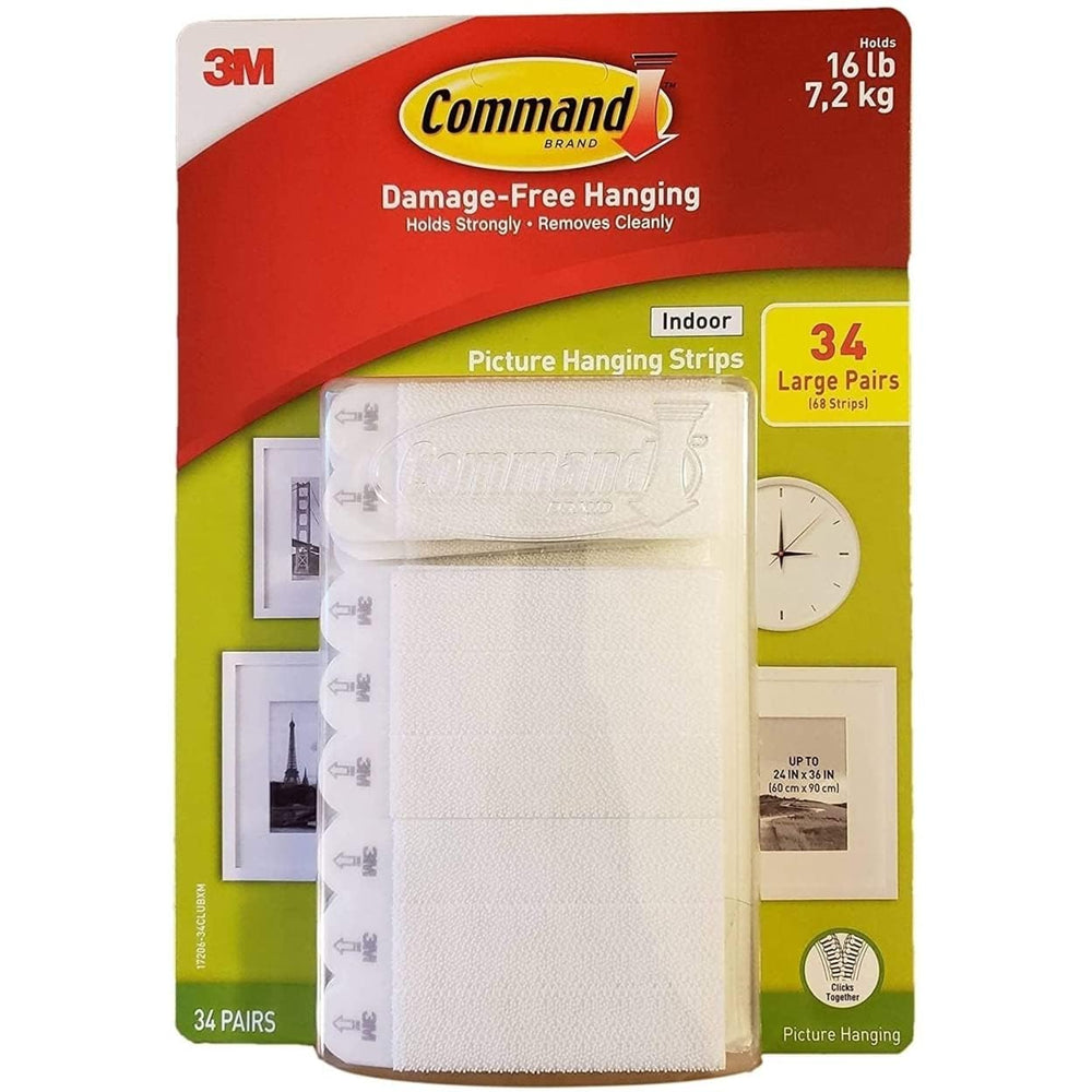 Command front packaging showing 34 large pairs and benefits