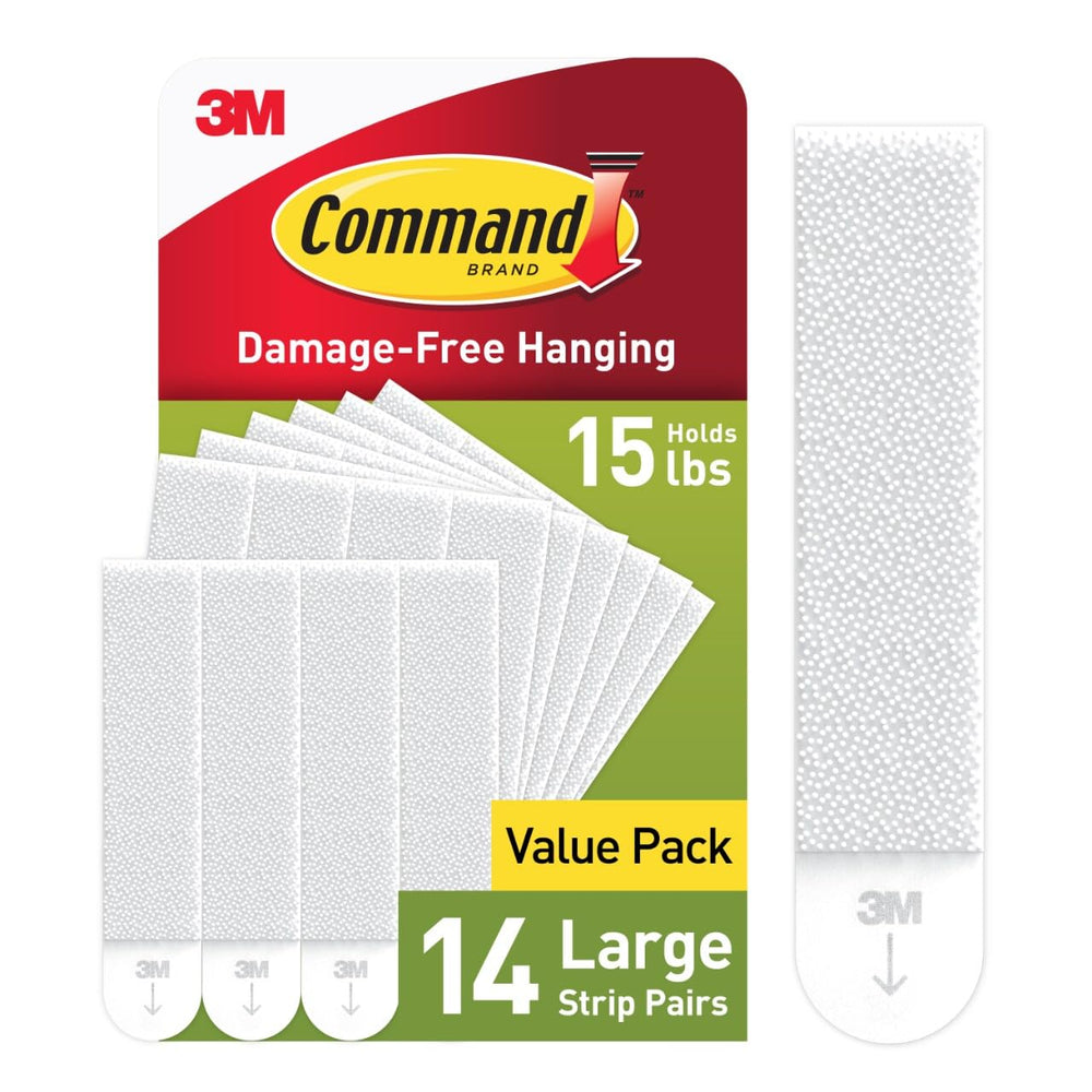 Command tiras aplicadas en vidrio metal y madera para versatilidad de uso