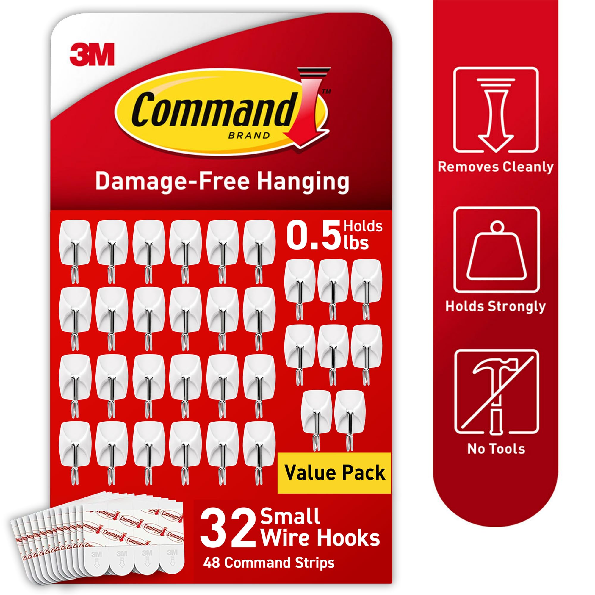 Command tira adhesiva primer plano que demuestra adherencia sin residuos