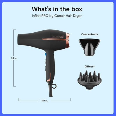 Conair InfinitiPRO being used to style hair demonstrating fast drying performance