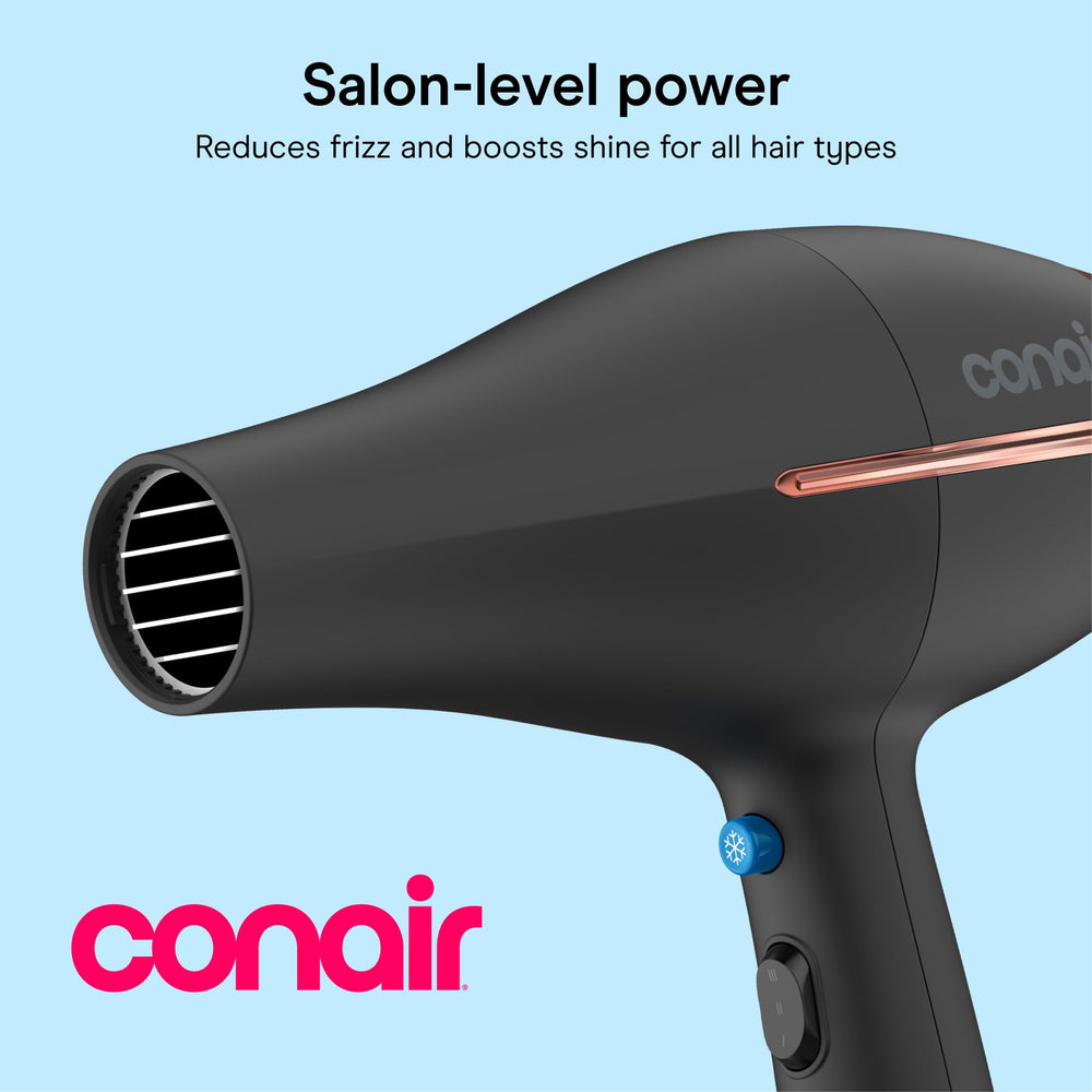 Conair InfinitiPRO side profile highlighting ergonomic handle and rocker switches