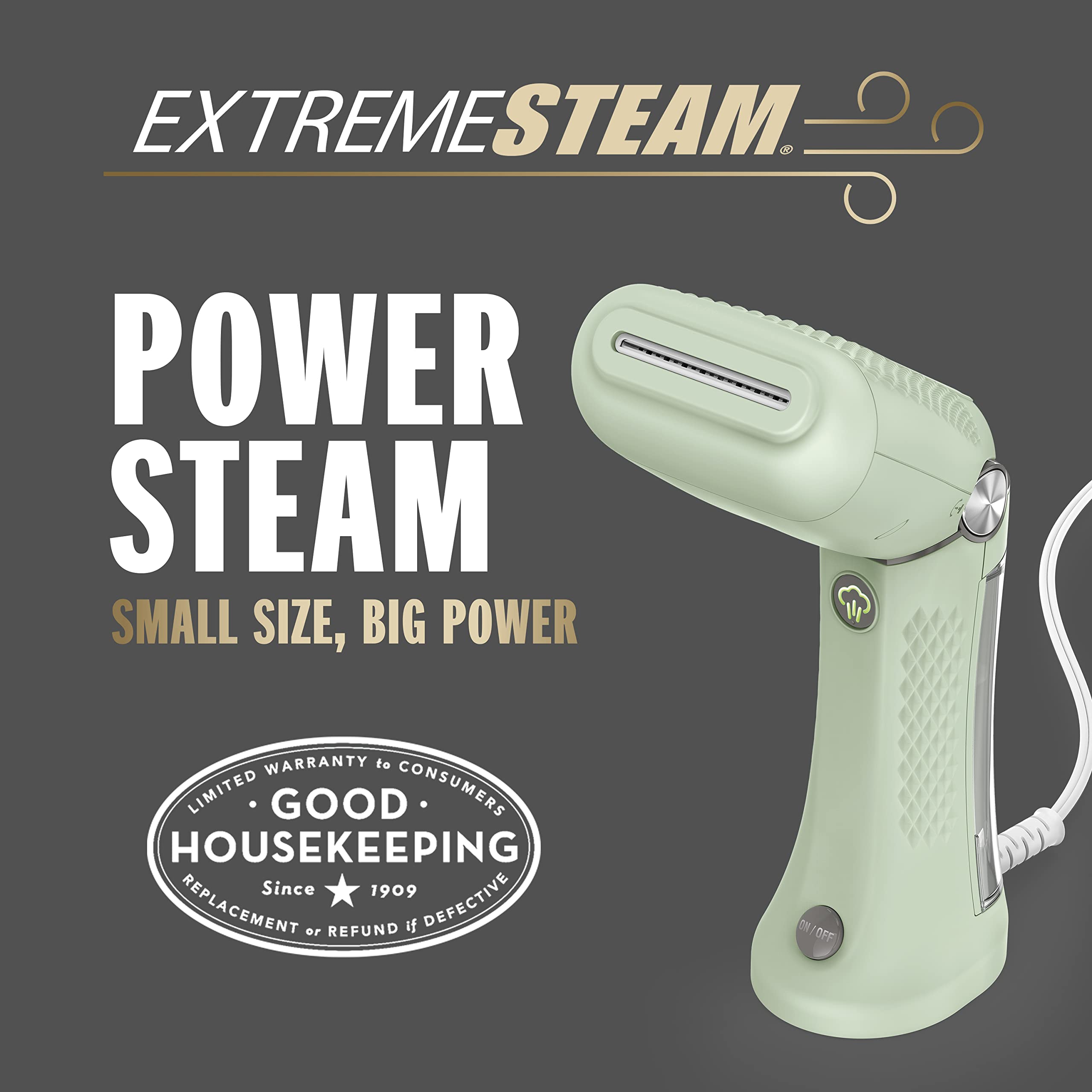 Conair Power Steam detalle del cabezal ajustable para alcanzar arrugas difíciles