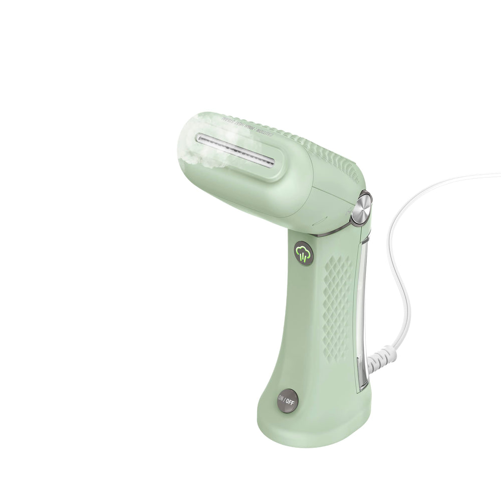 Conair Power Steam vista frontal mostrando diseño compacto y mango ergonómico