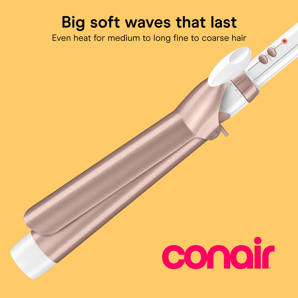 Conair primer plano del barril cerámico extra largo que brinda calor uniforme