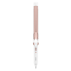 Conair rizador frontal blanco rosa dorado mostrando diseño elegante y control