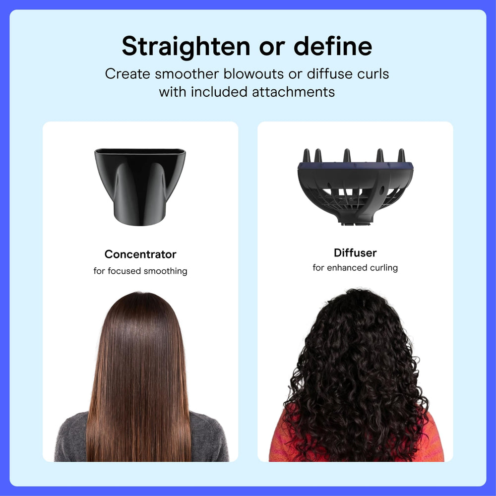 Conair detalle del flujo de aire que protege la textura y reduce frizz