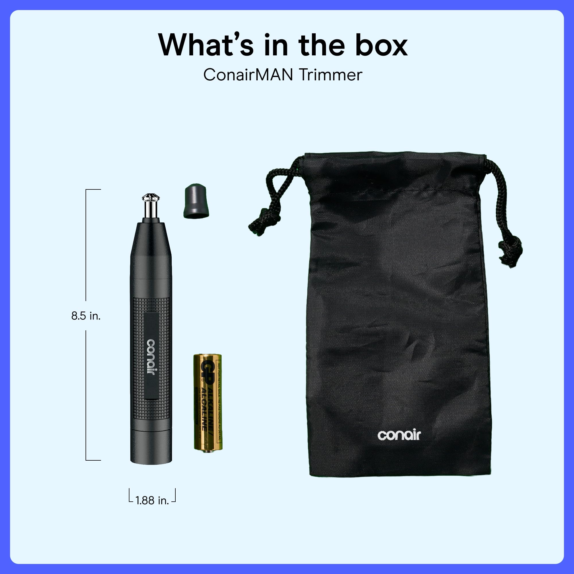 ConairMAN bolsa con cordón para transportar y proteger el dispositivo