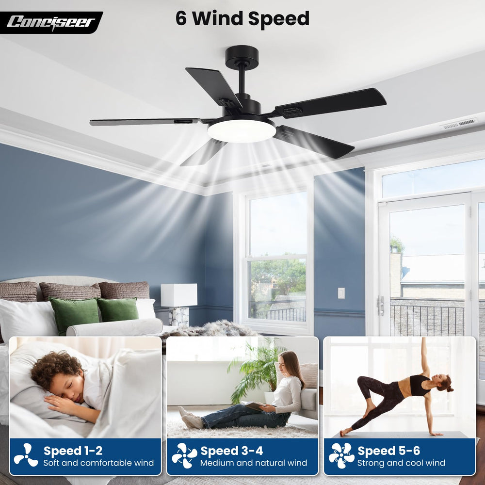 Conciseer slim motor housing profile showing compact fit for low ceilings benefit