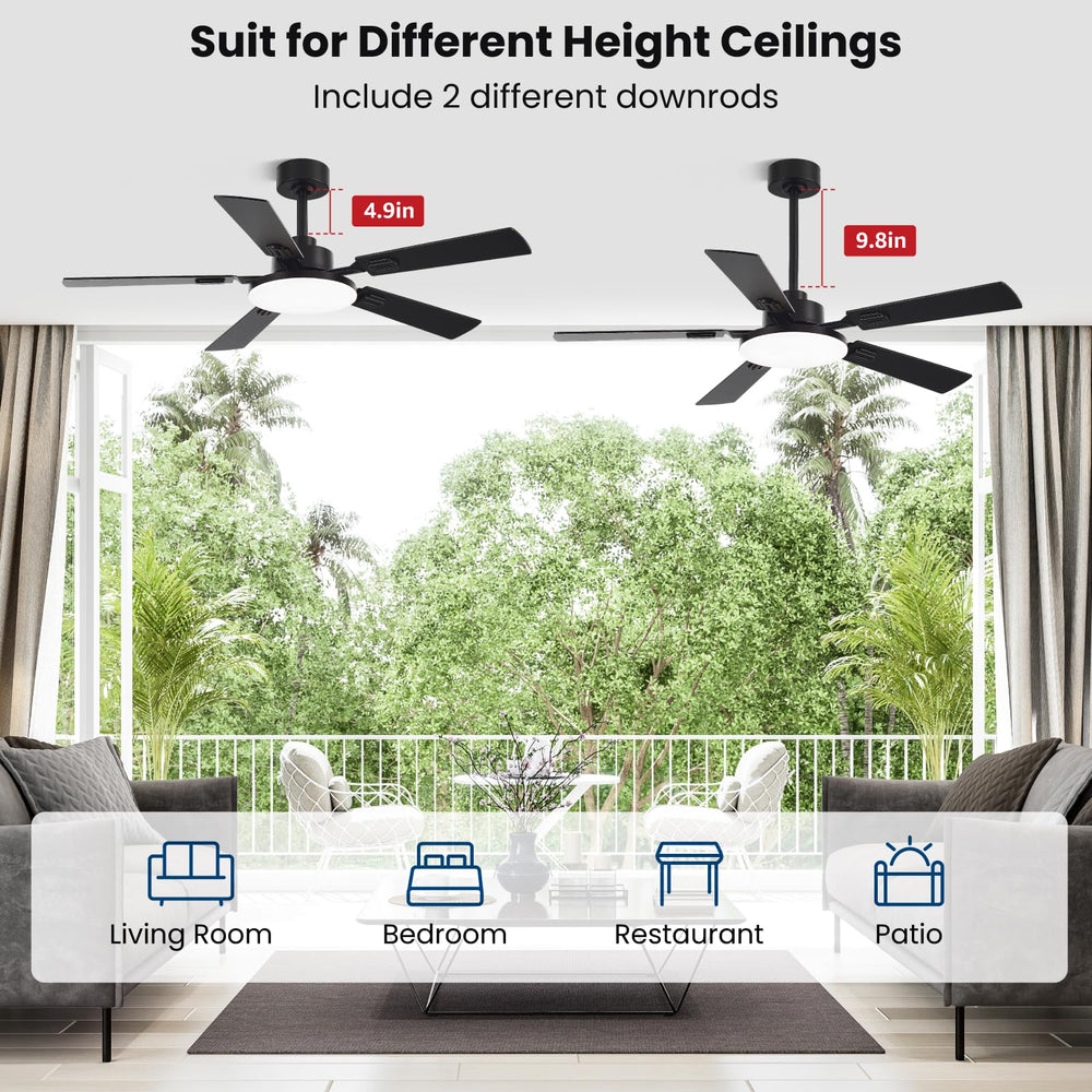 Conciseer remote control held in hand demonstrating easy separate fan and light control benefit