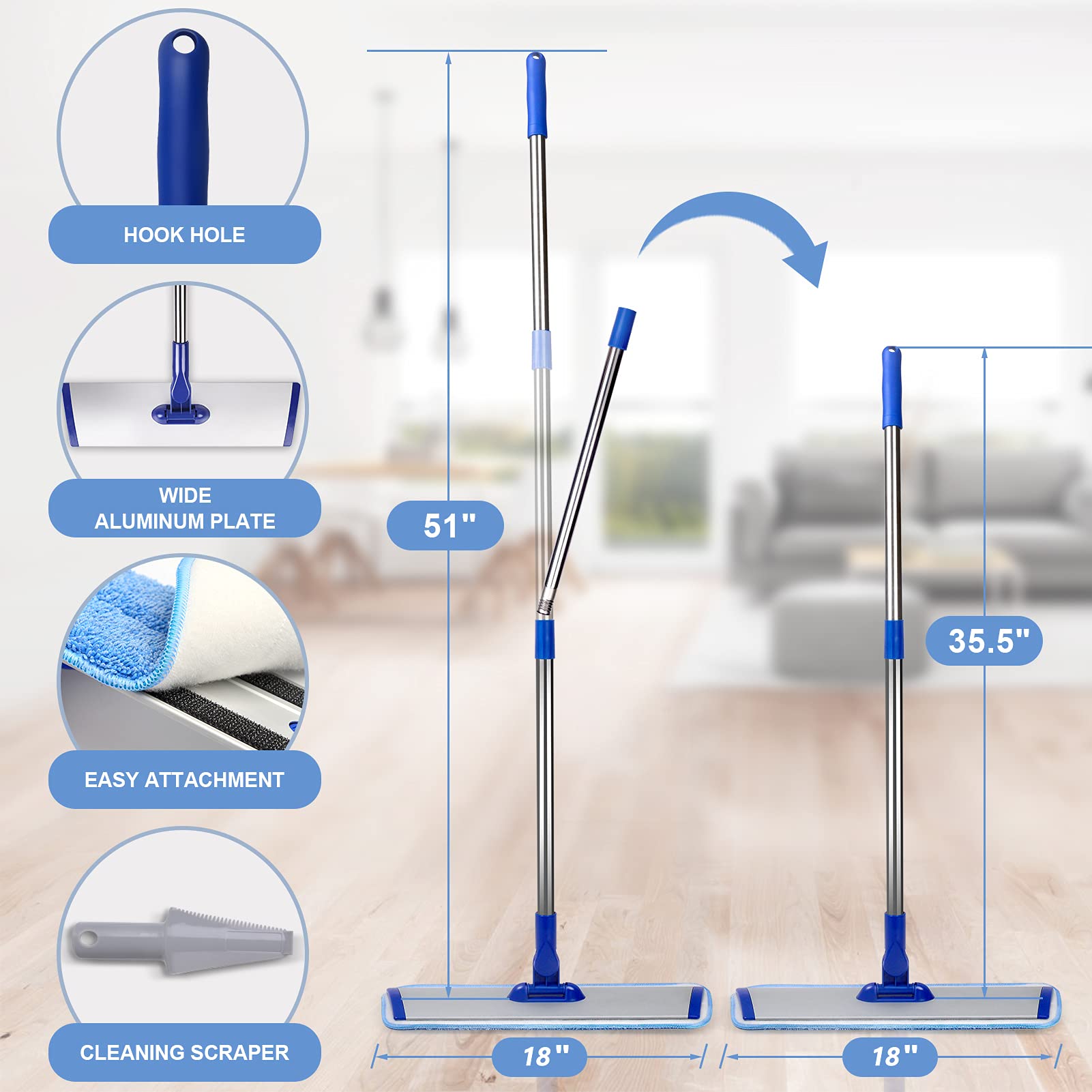 Conliwell detalle de microfibra que atrapa polvo y pelo eficazmente