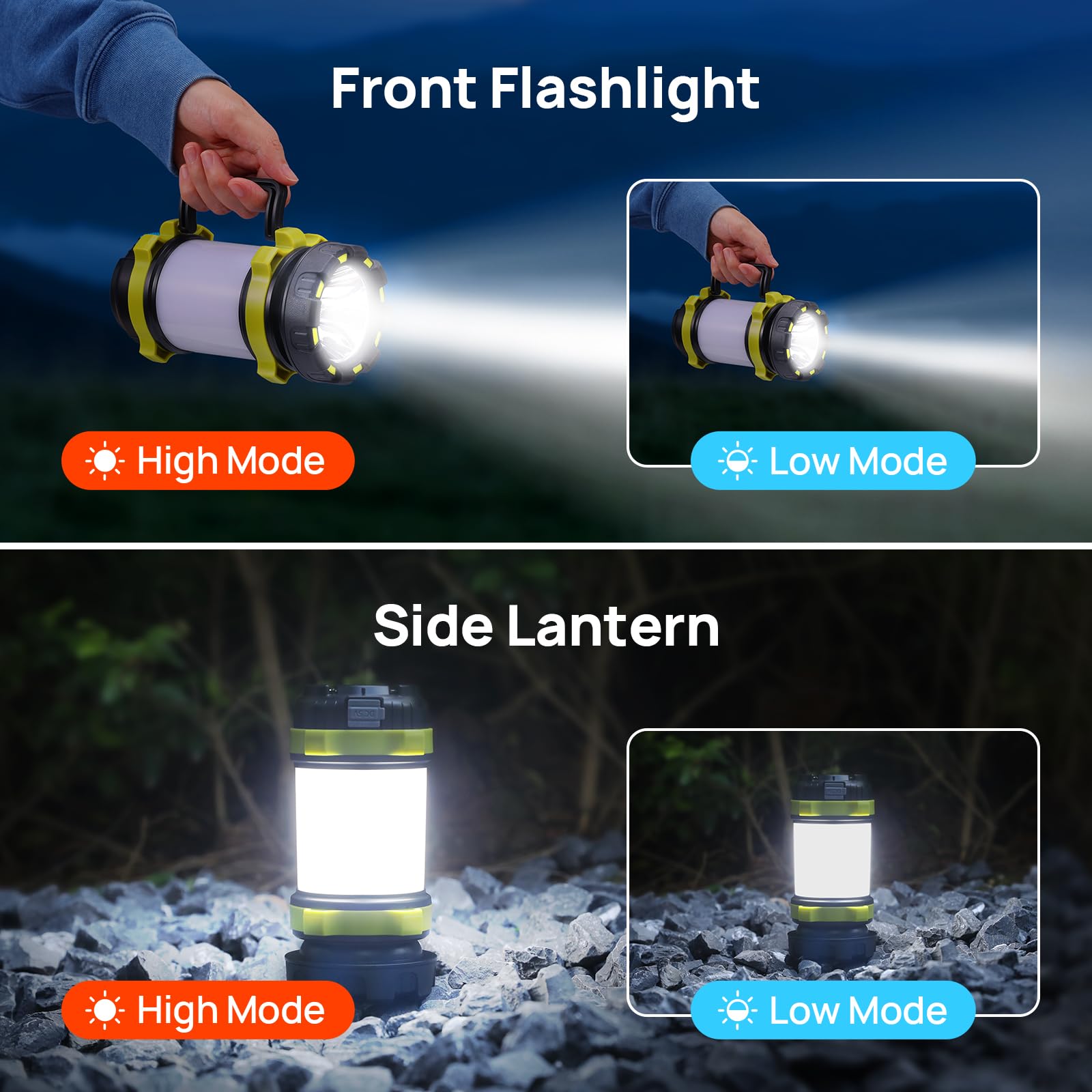 Consciot linterna lateral detalle de difusor que crea luz ambiente