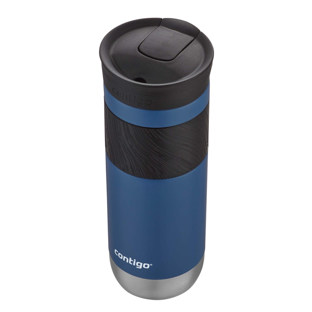 Contigo Byron next to measuring glass indicating true 20oz capacity benefit