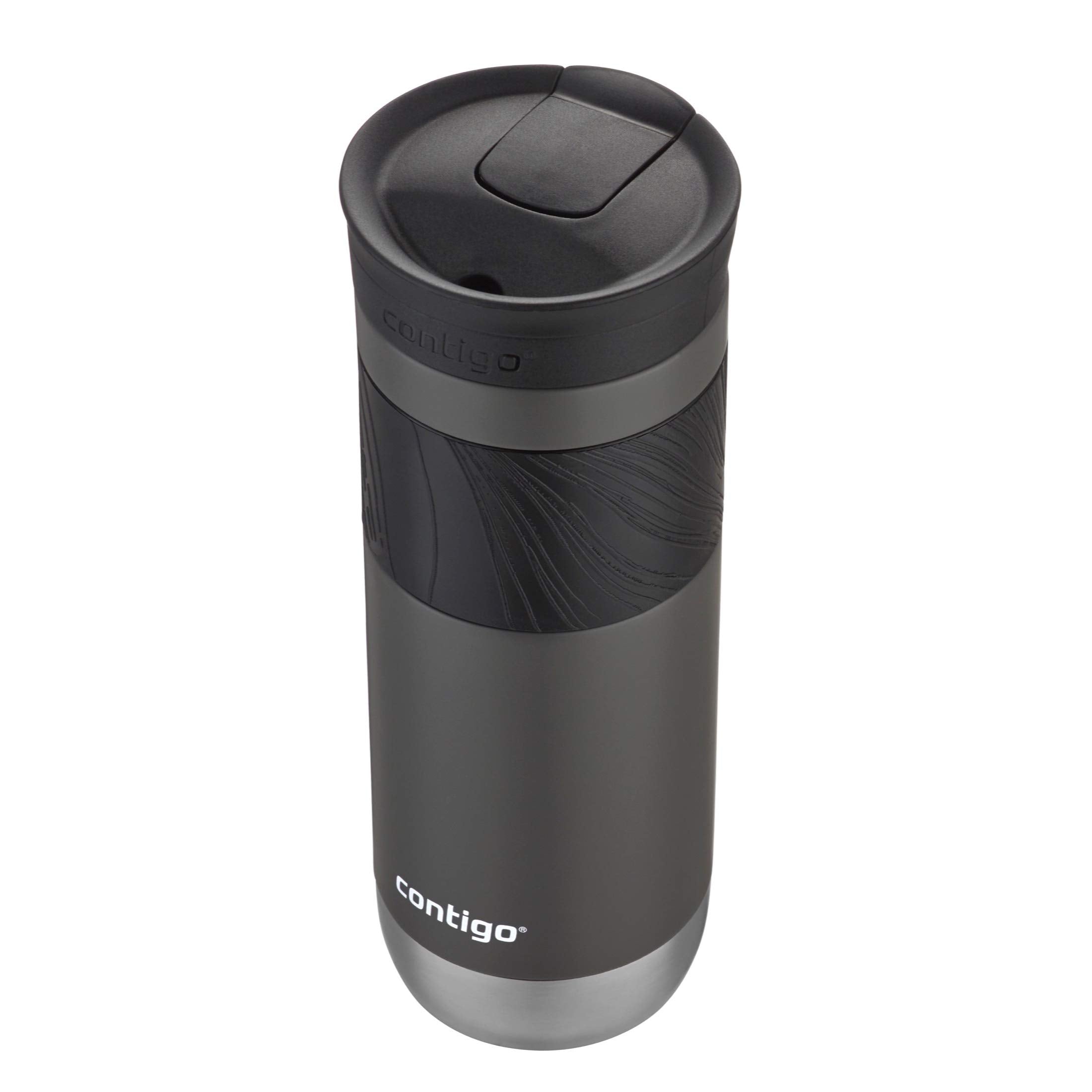 Contigo Byron leak-proof lid detail demonstrating spill prevention benefit