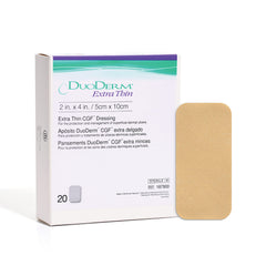 ConvaTec DuoDERM frontal del embalaje mostrando caja beige y cantidad
