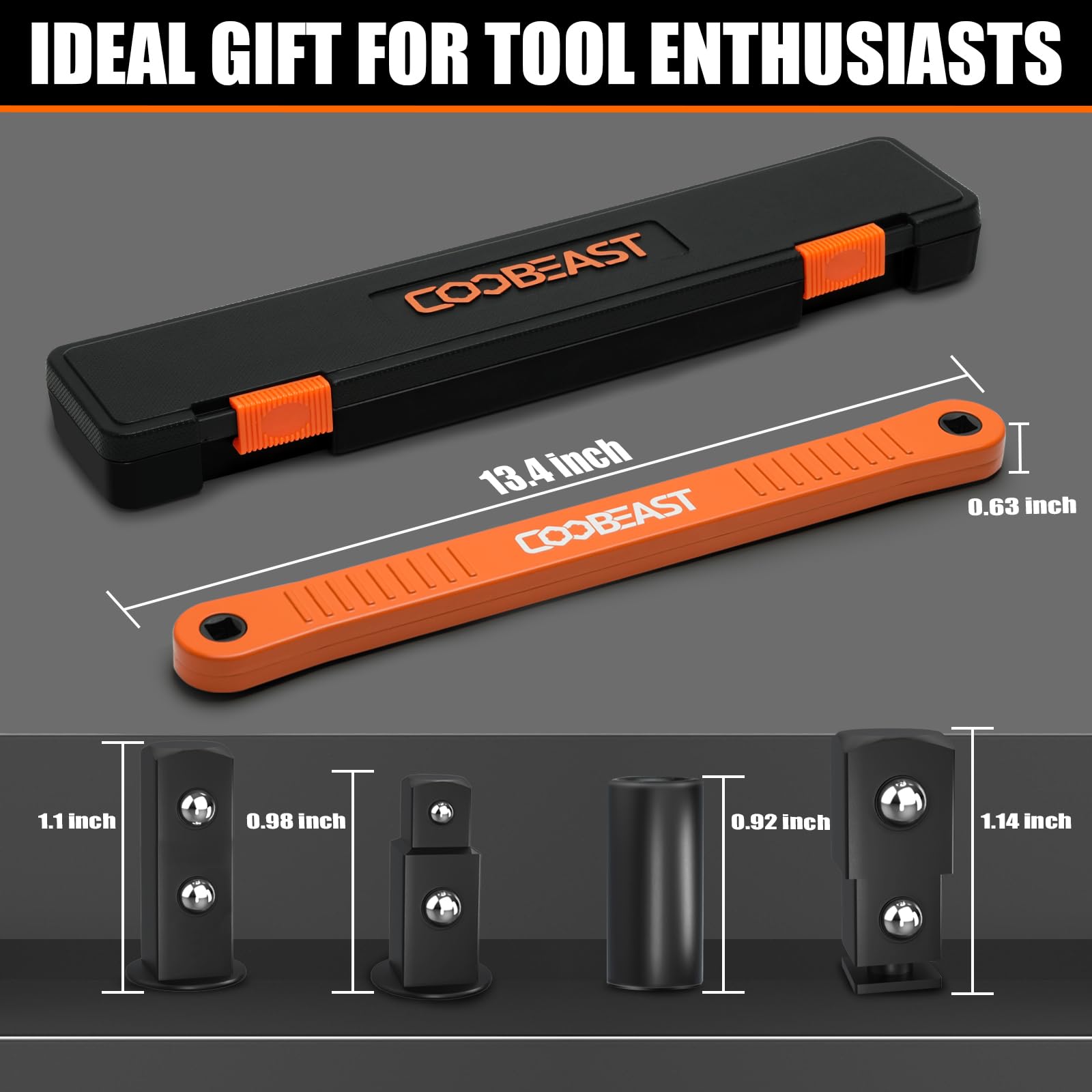coobeast extensor en uso sobre motor facilitando acceso a pernos
