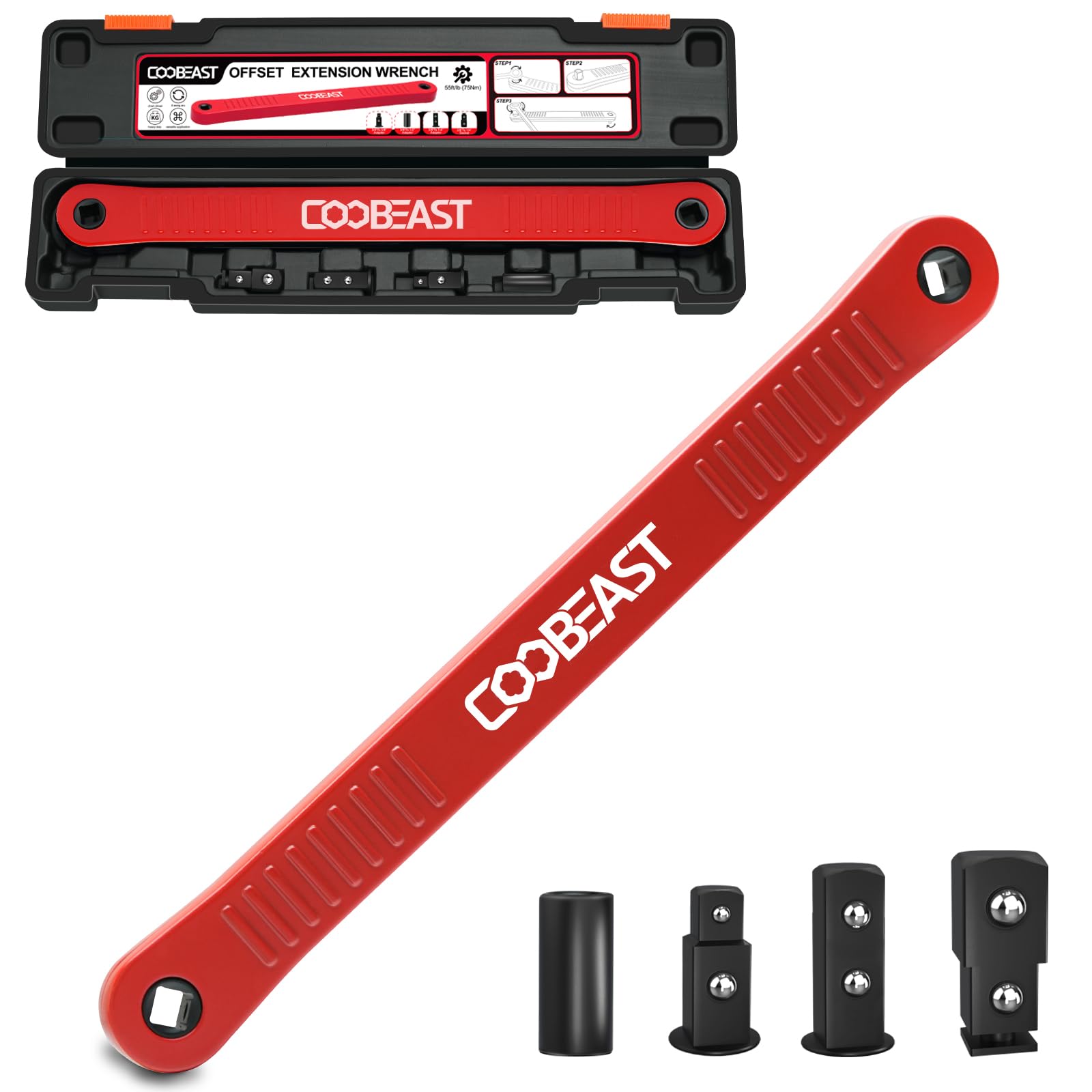 coobeast extensor offset frontal mostrando diseño robusto y mayor visibilidad