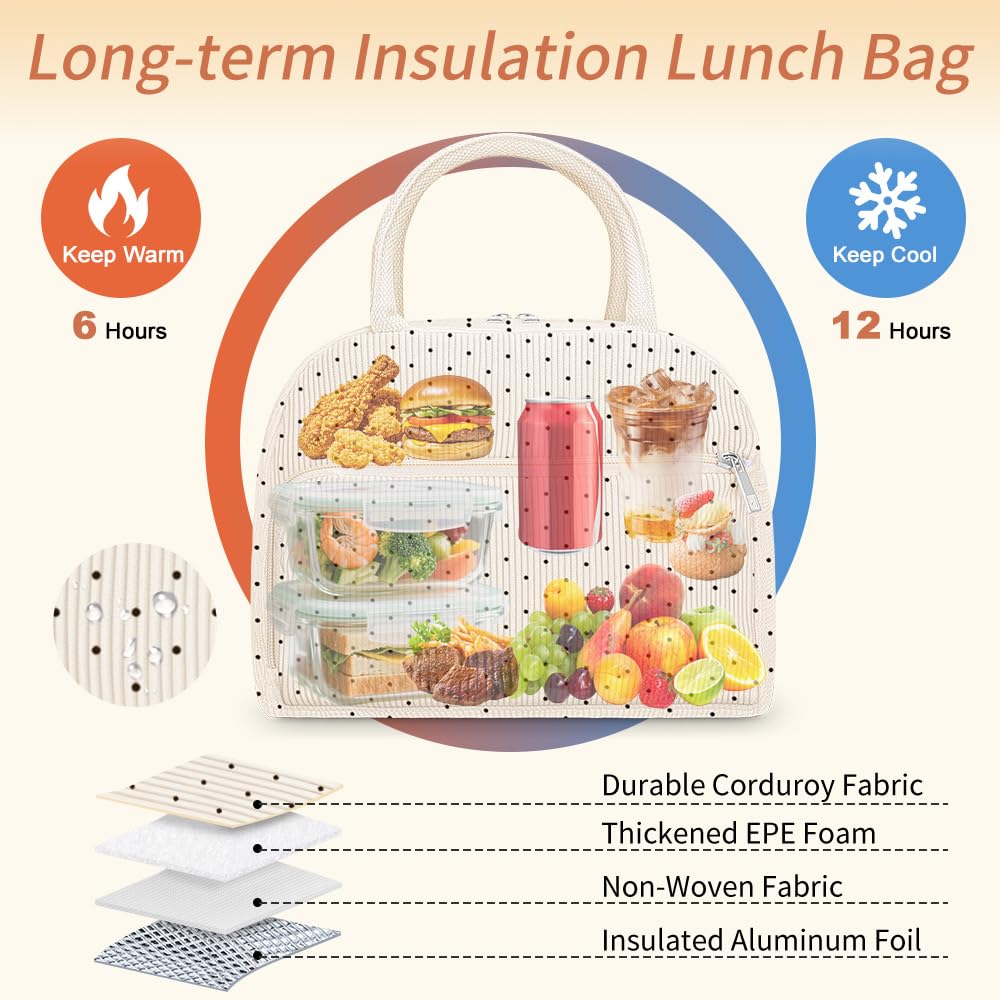 Coobiiya detalle de tela de pana con estampado Dot, aspecto elegante y duradero